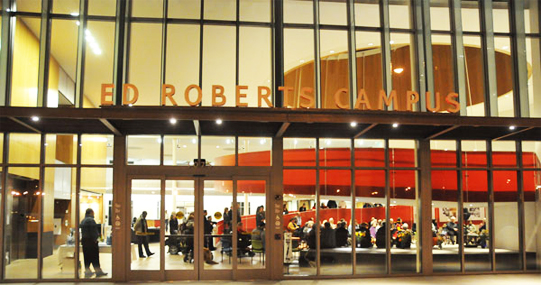 The ERC facade in the evening