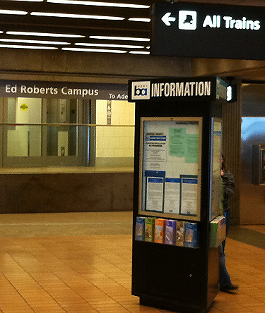 Information booth in BART station