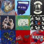 15 tiles of the disability mural